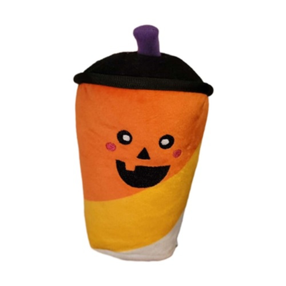 Zippy Paws Halloween Candy Corn Dog‎ Plush Toy Squeaky Orange Yellow White